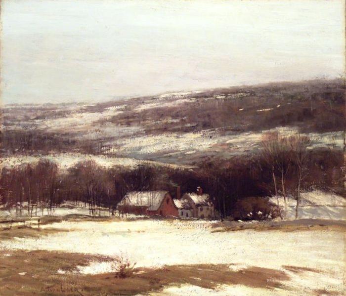 Alexander Theobald Van Laer Winter Landscape France oil painting art